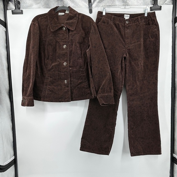 Chico's Pants - Chico's VTG Academic Countryside Rquestrian Corduroy Jacket/Pants Set Sz3/2.5S